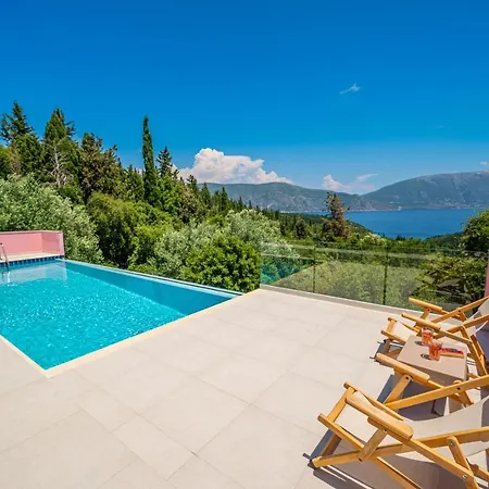Helios Sea View & Private Pool Near ヴィラ フィスカルドン