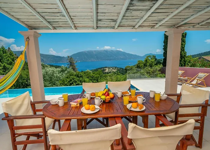 Helios Sea View & Private Pool Near Willa Fiskardo