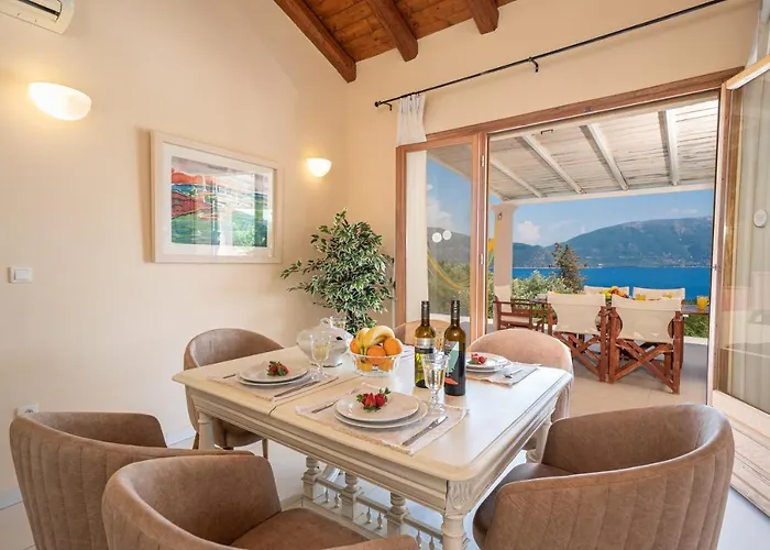 Helios Sea View & Private Pool Near Willa Fiskardo